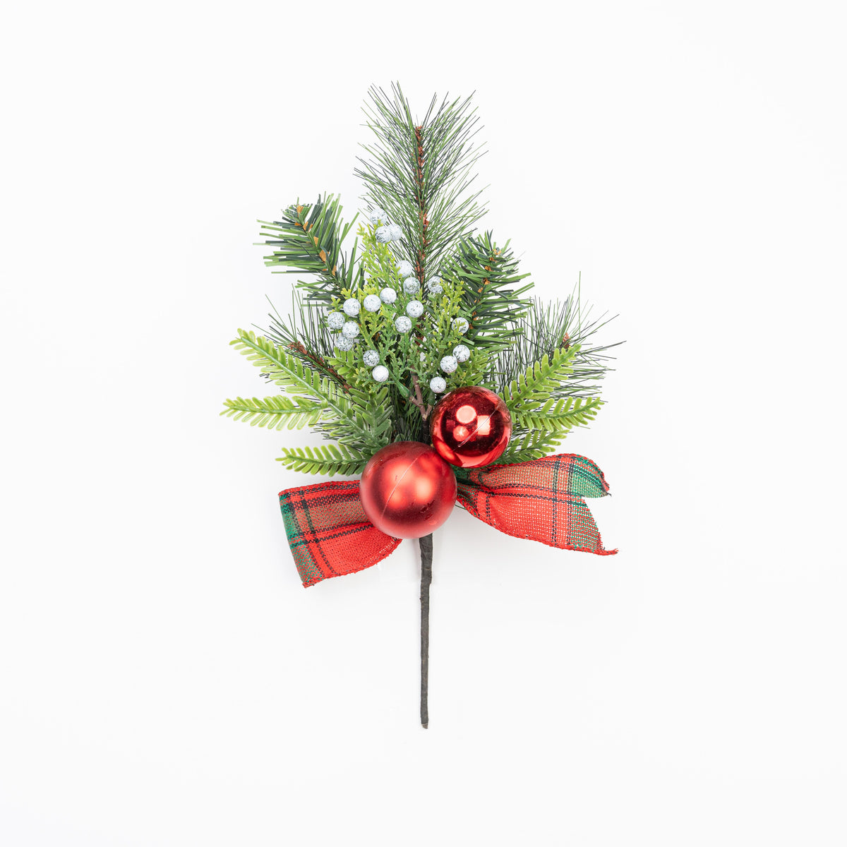 16" BALL BERRY CEADAR PINE WITH RIBBON PICK