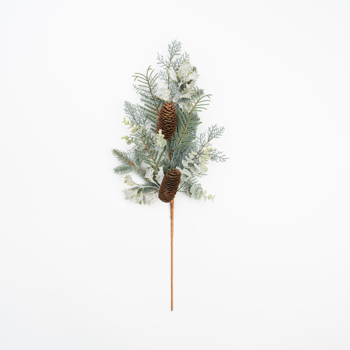 24" SNOW HOLLY EUCALYPTUS CEDAR PINE SPRAY