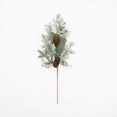 24" SNOW HOLLY EUCALYPTUS CEDAR PINE SPRAY