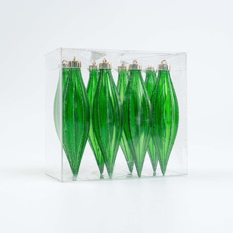 150MM FINIAL ORNAMENT 8PCS IN PVC BOX