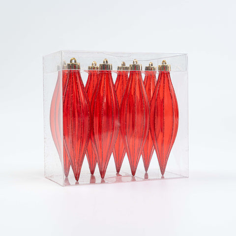 150MM FINIAL ORNAMENT 8PCS IN PVC BOX