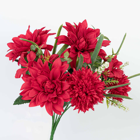 12.5" DAHLIA  MUM BUSH