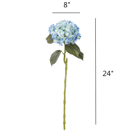 24" REAL TOUCH HYDRANGEA STEM
