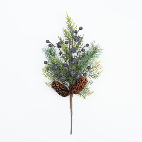 18" BERRY CEDAR PINE PINECONE PICK