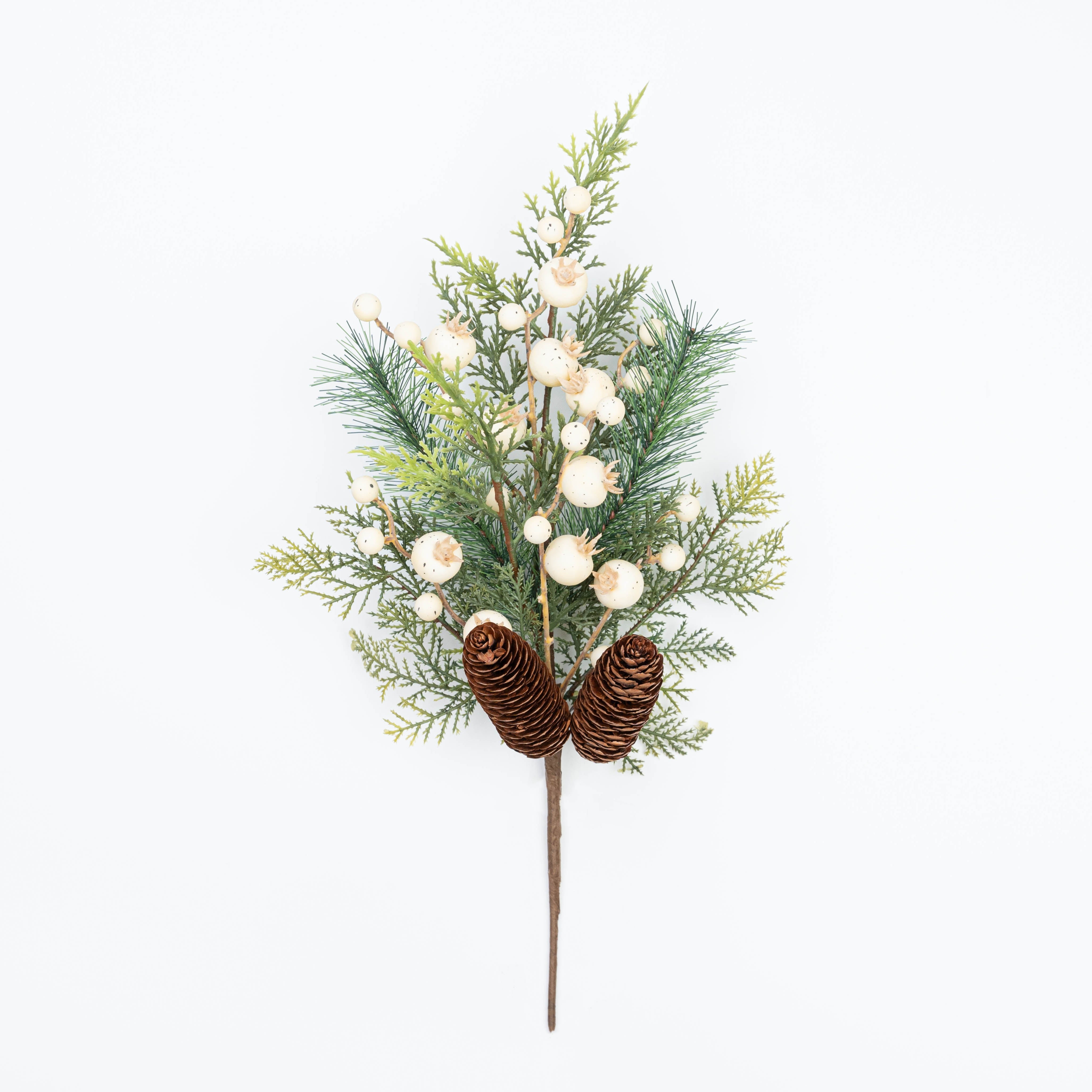 18" BERRY CEDAR PINE PINECONE PICK
