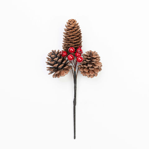 10.5" PINECONE BERRY PICK