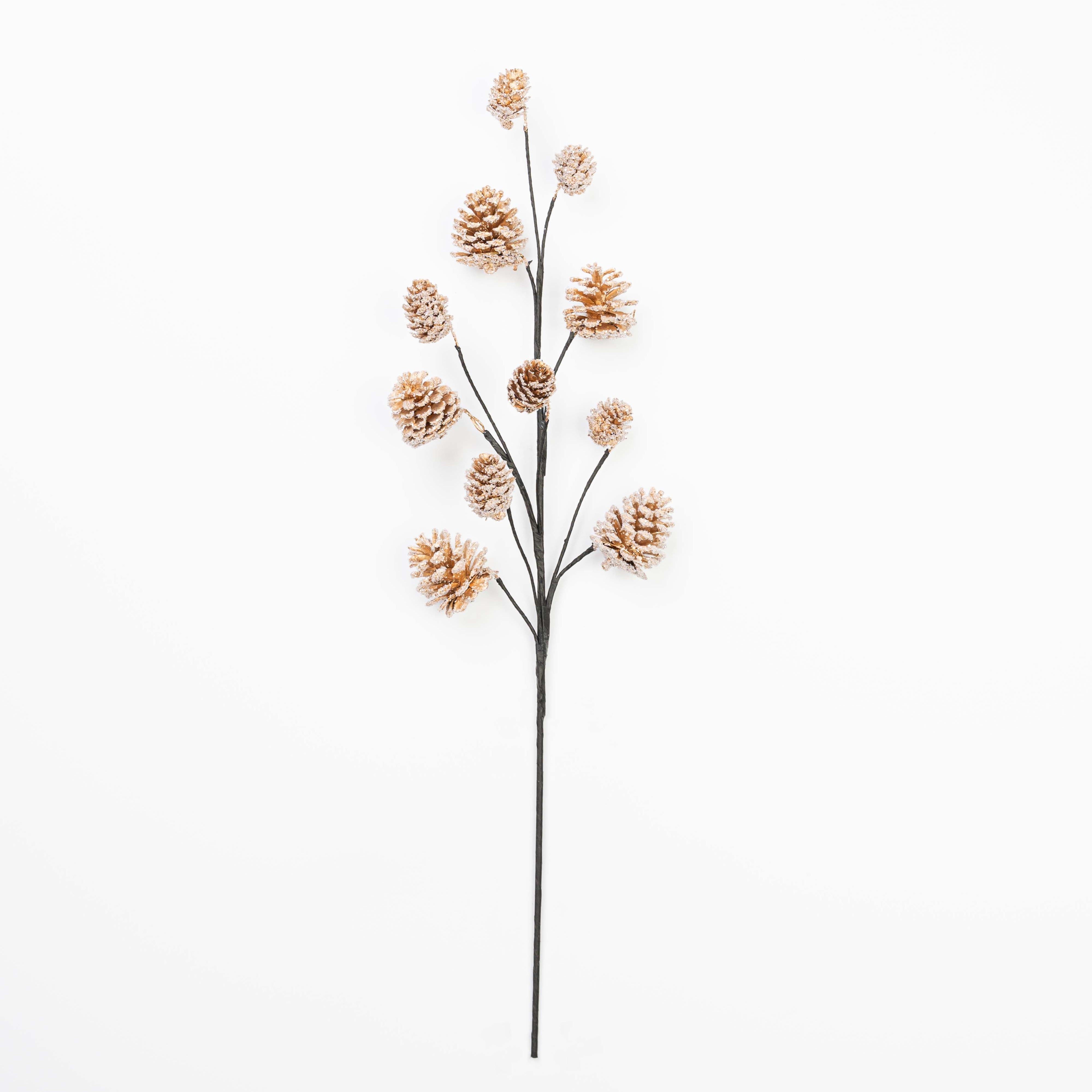25" FROST PINECONE SPRAY