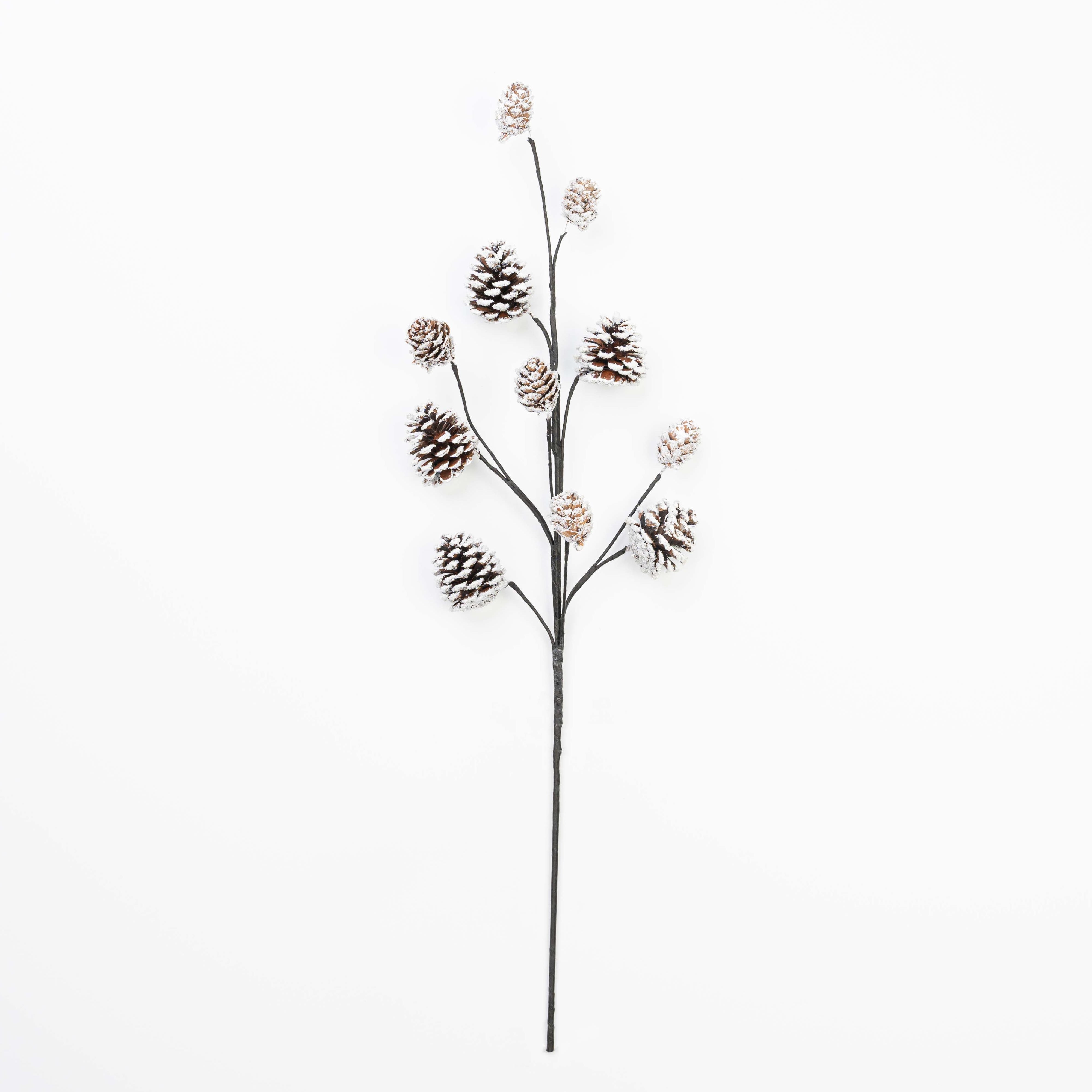 25" FROST PINECONE SPRAY