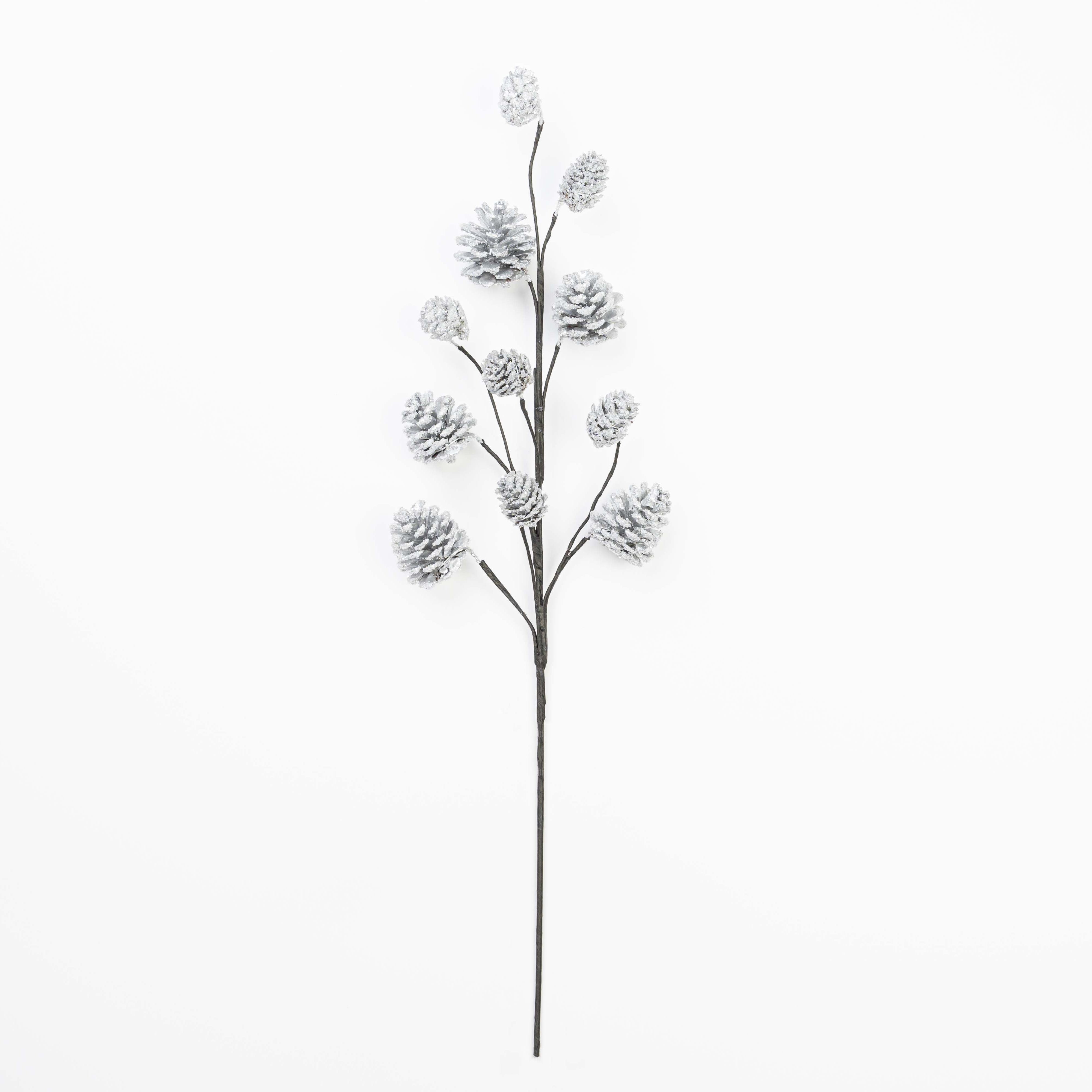 25" FROST PINECONE SPRAY