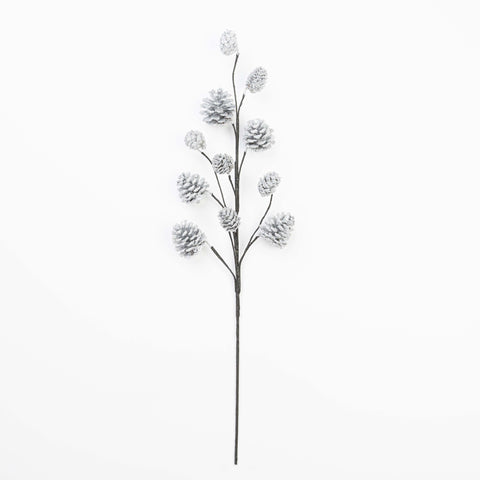25" FROST PINECONE SPRAY
