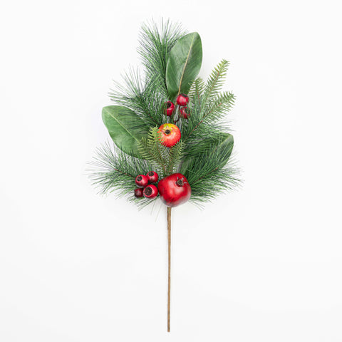 24" MIX FRUIT LEAF PINE SPRAY