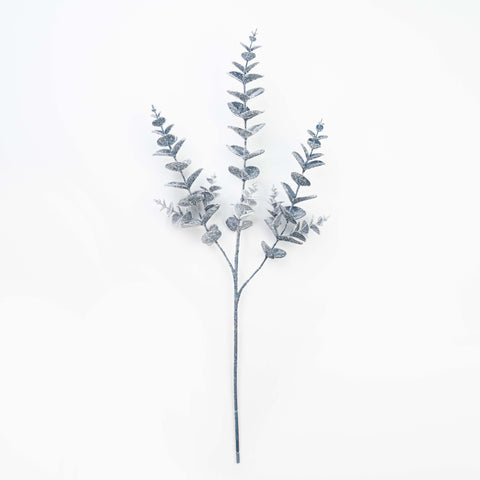 30" SNOW EUCALYPTUS LEAF SPRAY X 3