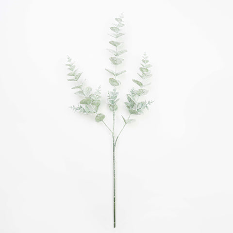 30" SNOW EUCALYPTUS LEAF SPRAY X 3