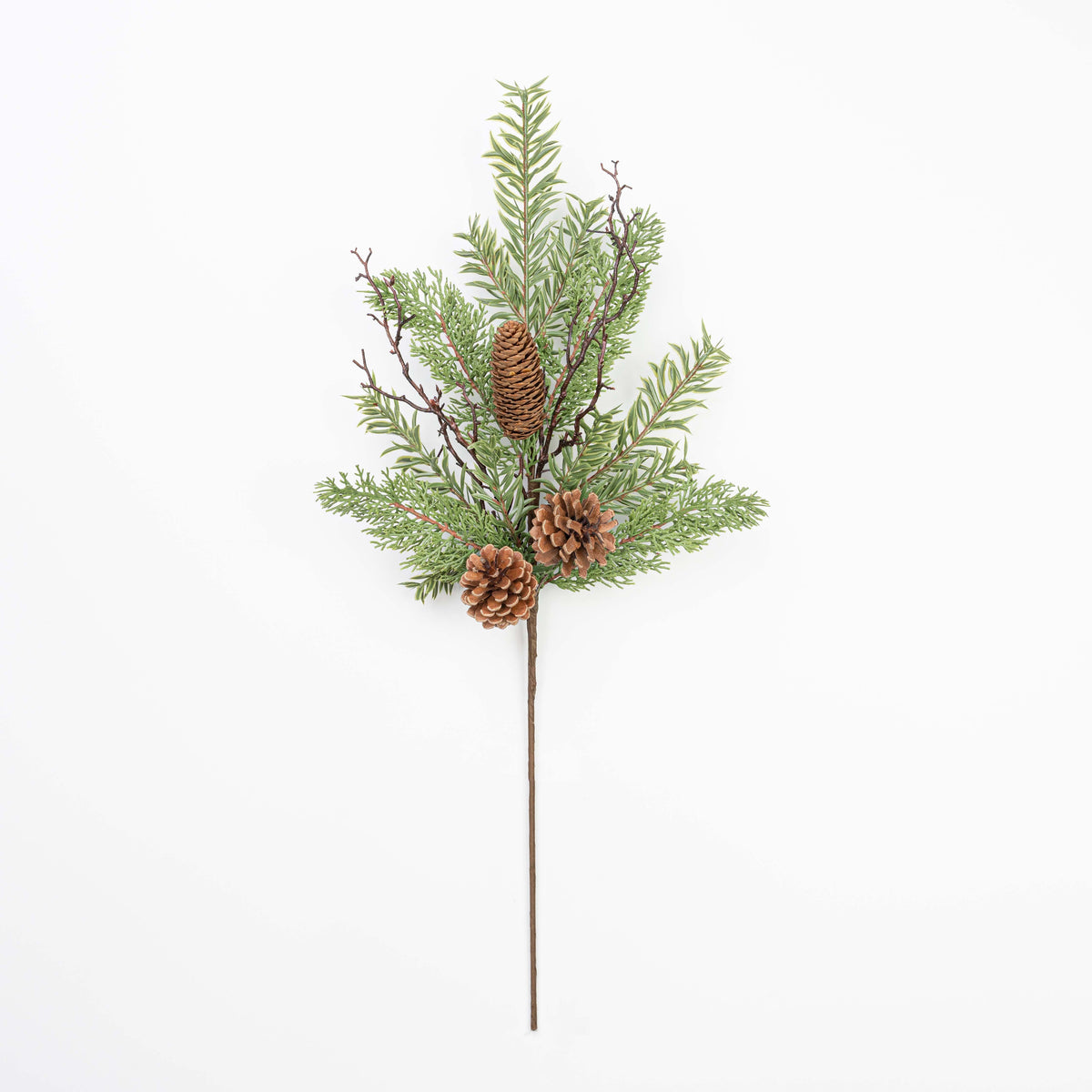 26" CEDAR PINECONE TWIG SPRAY