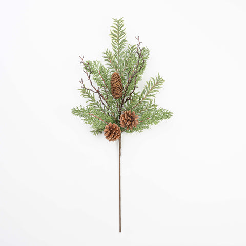 26" CEDAR PINECONE TWIG SPRAY