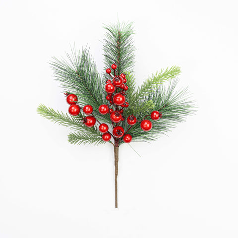 15" MIXED BERRY PINE PICK