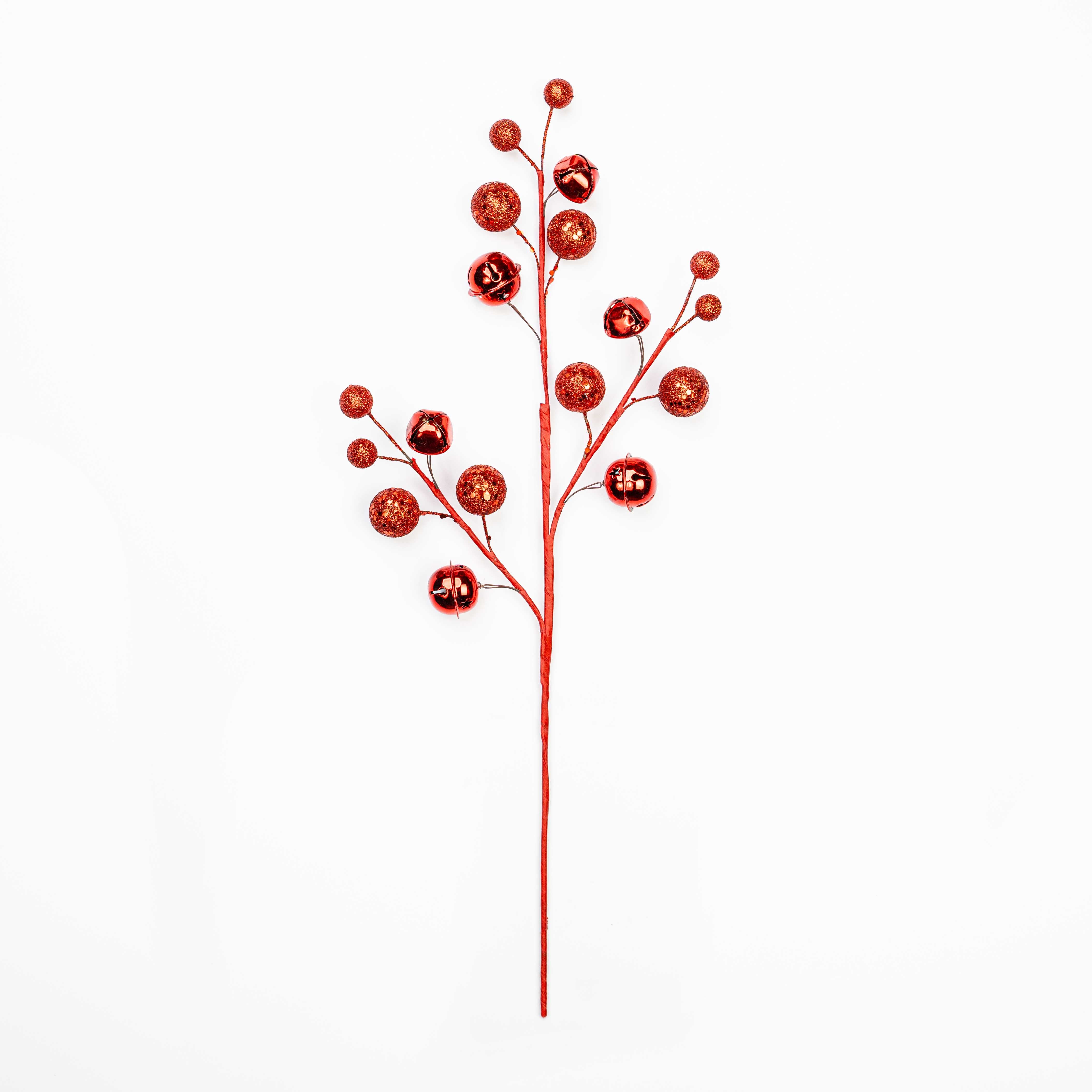 19" MIXED JINGLE BELL BALL SPRAY