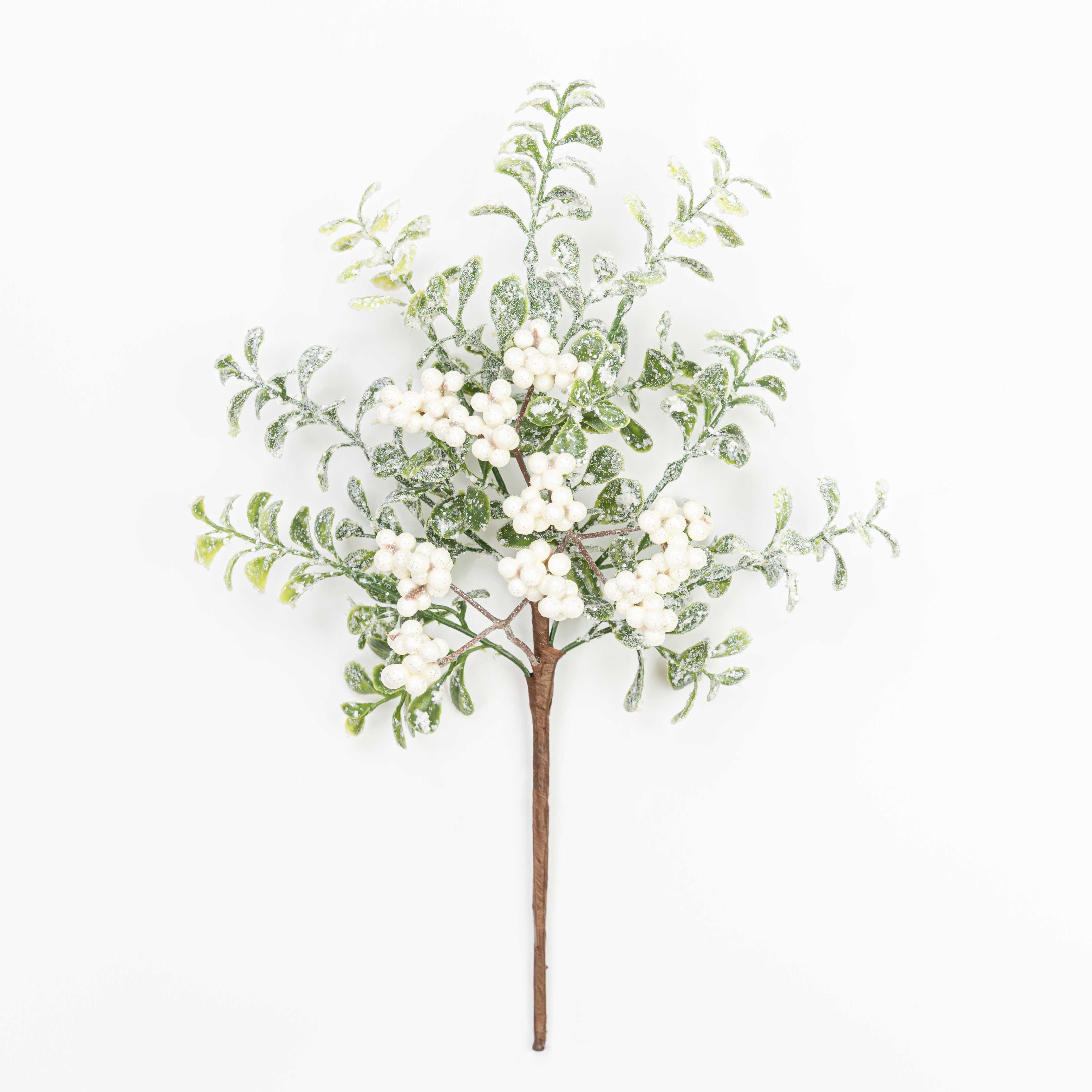 14" FROST BERRY BOXWOOD PICK