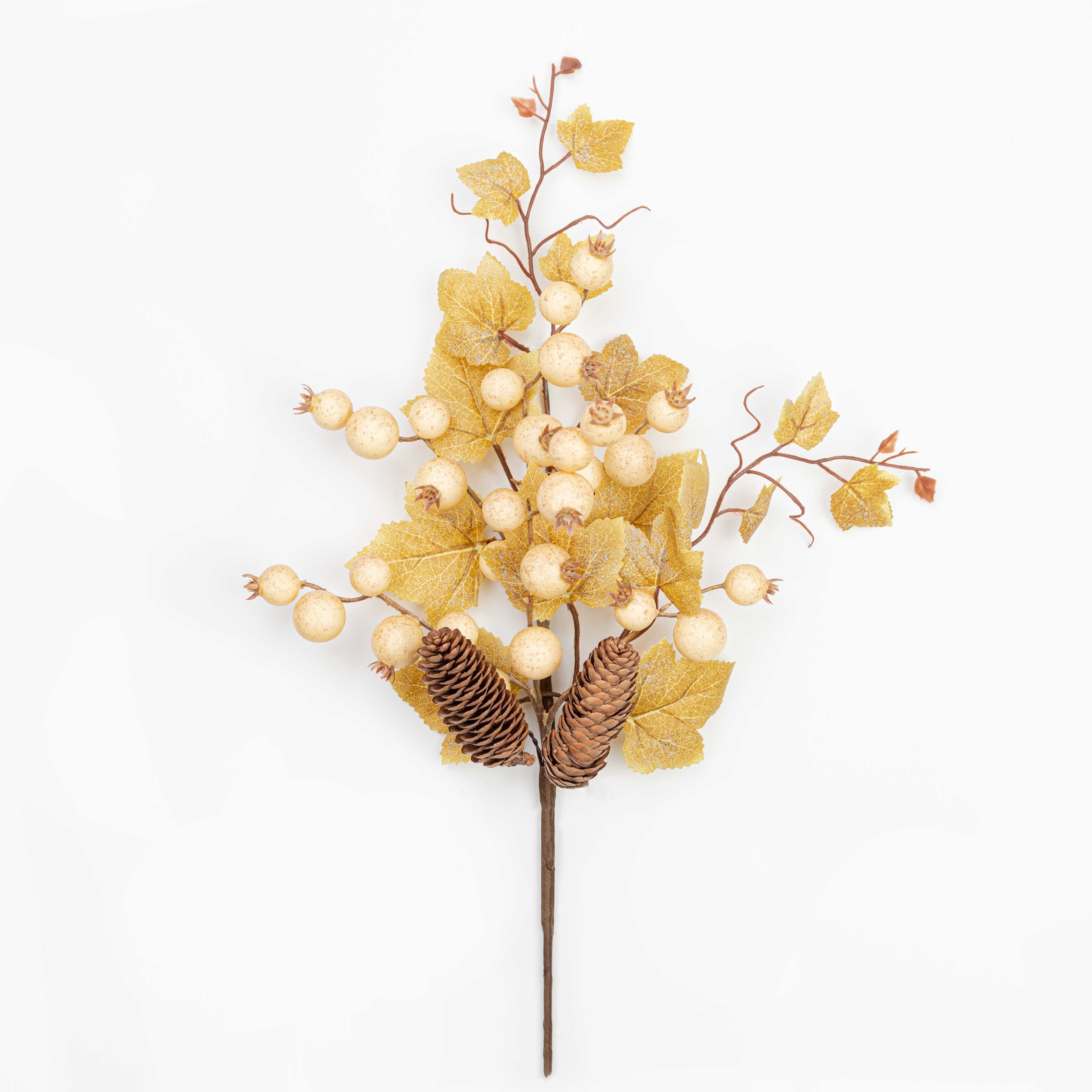 18" HARVEST LEAF BERRY PINECONE PICK