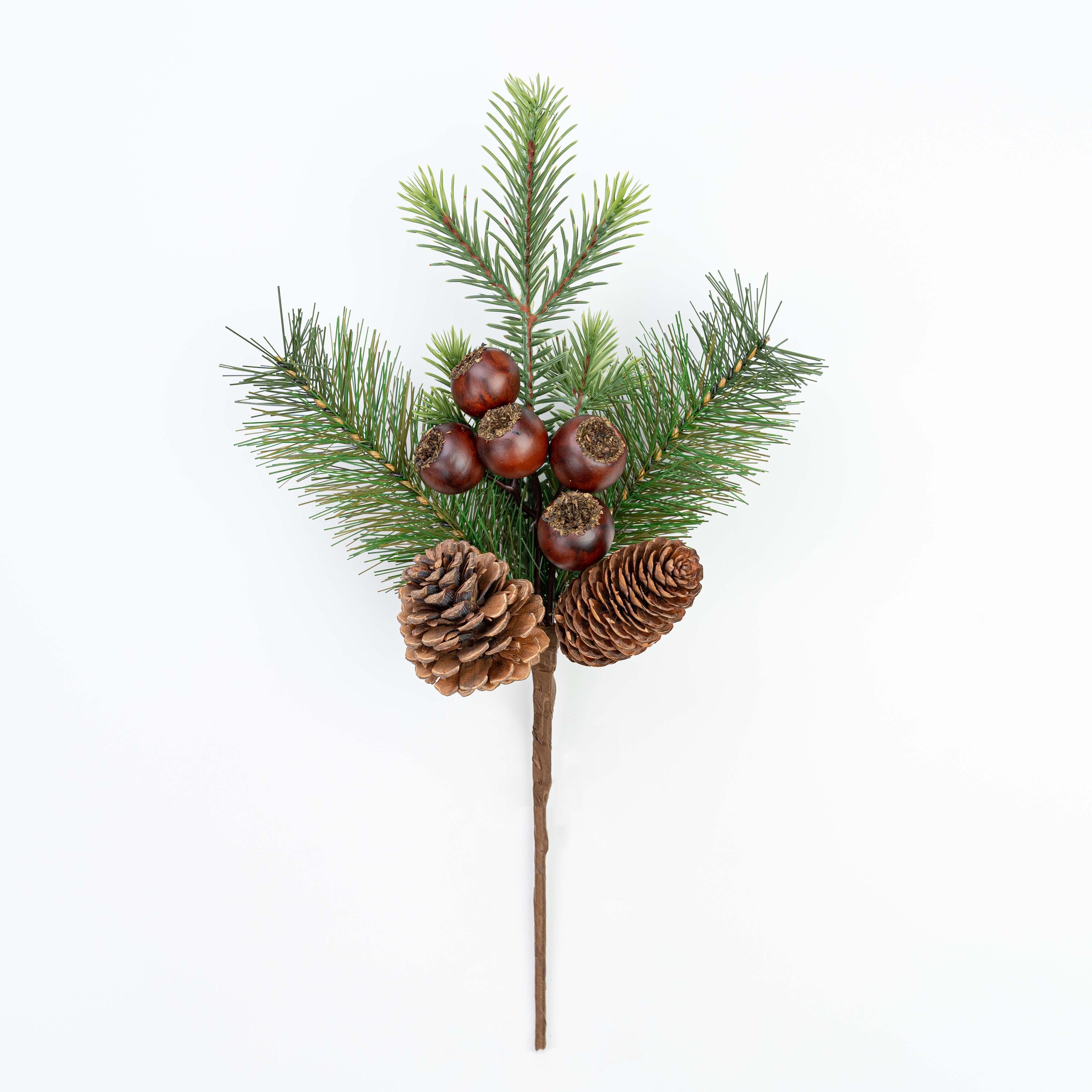 14" BERRY PINE PINECONE PICK