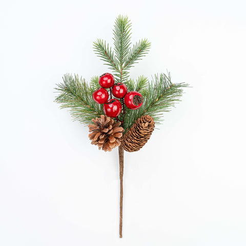 14" BERRY PINE PINECONE PICK