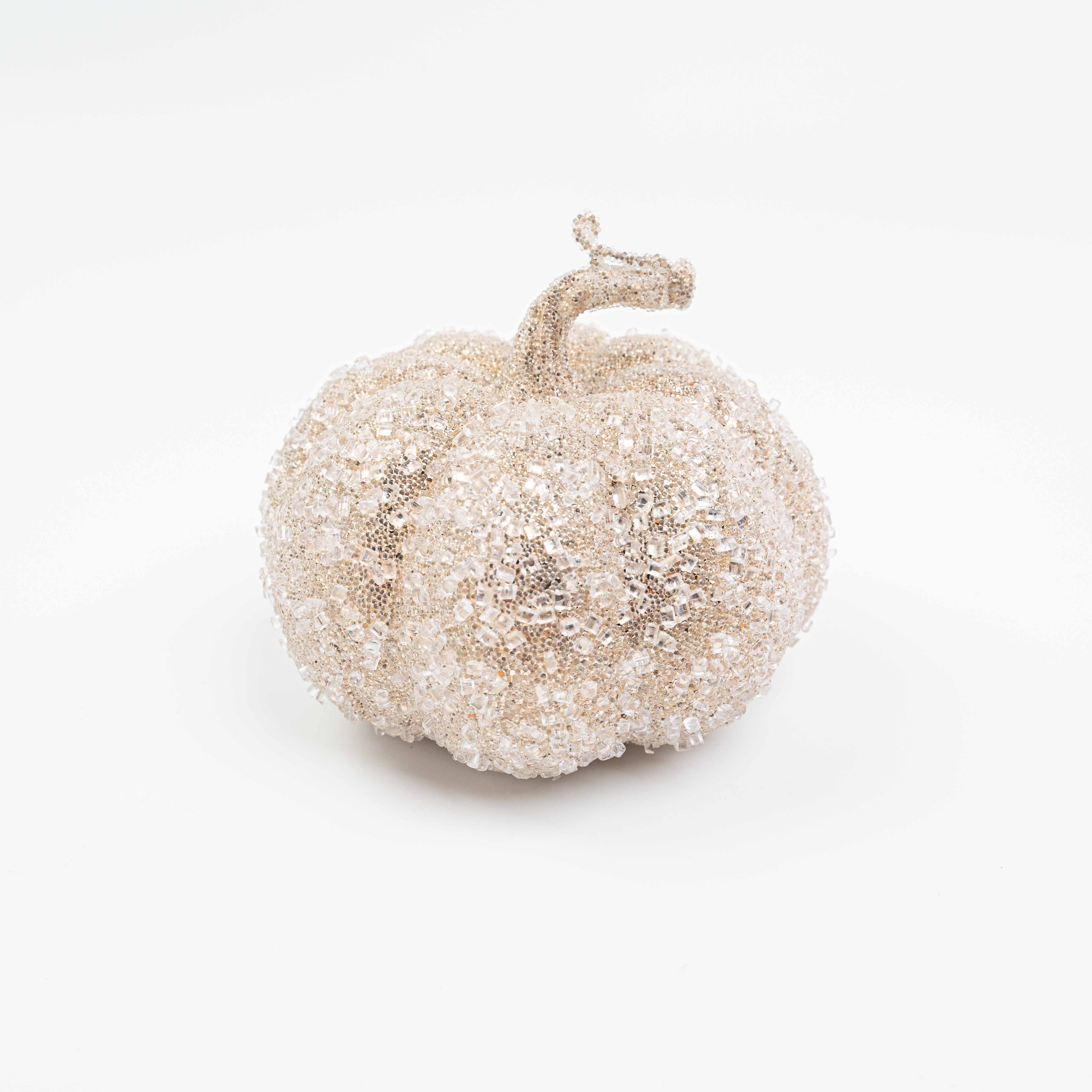 5X5.5" ICE BEADED PUMPKIN