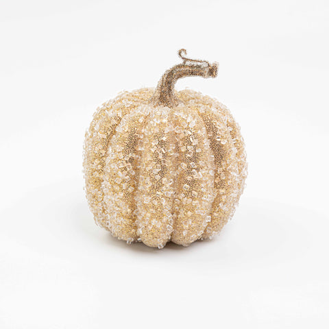6X4.5" ICE BEADED TALL PUMPKIN