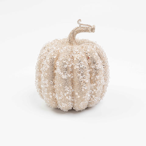 6X4.5" ICE BEADED TALL PUMPKIN