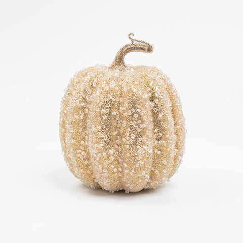 5X7" ICE BEADED TALL PUMPKIN