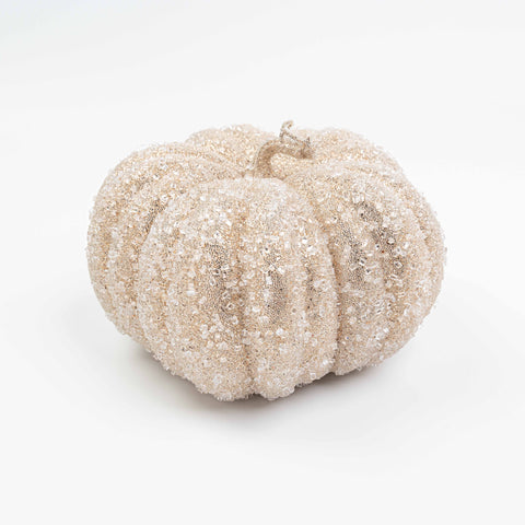 9X6" ICE BEADED PUMPKIN