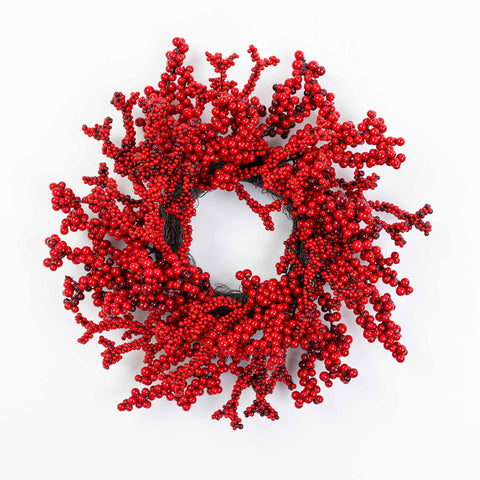 13" MIXED BERRY CANDLE RING WITH INNER 4.5"