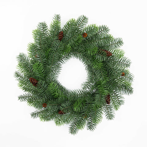 24" PINE PINECONE WREATH