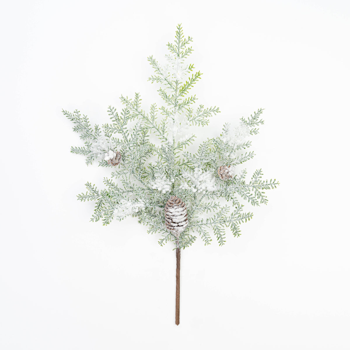 18" SNOW CEDAR PINECONE PICK