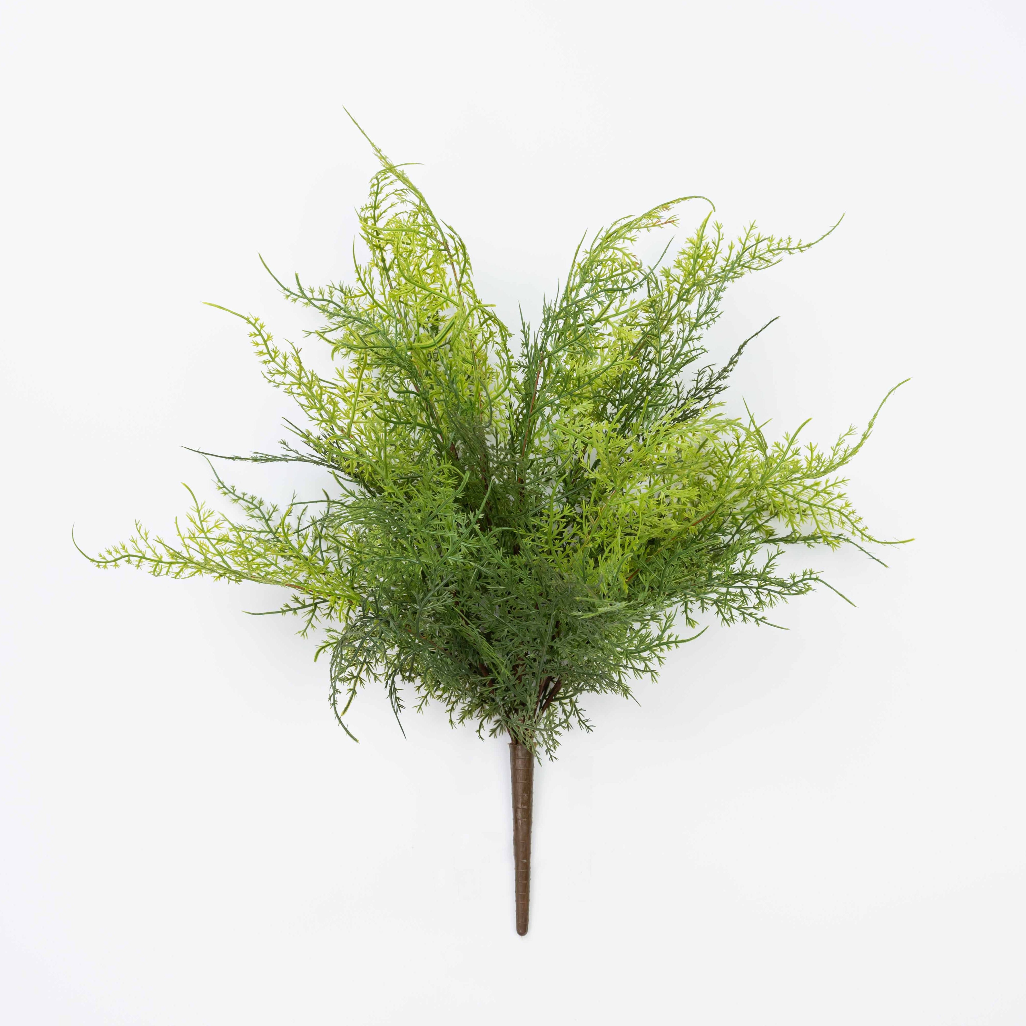 17" SOFT TOUCH ASPARAGUS FERN BUSH