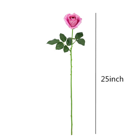 25" REAL TOUCH ROSE STEM HEAD 8CM