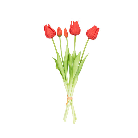 17.5" SOFT TOUCH TULIP BUNDLE X 5