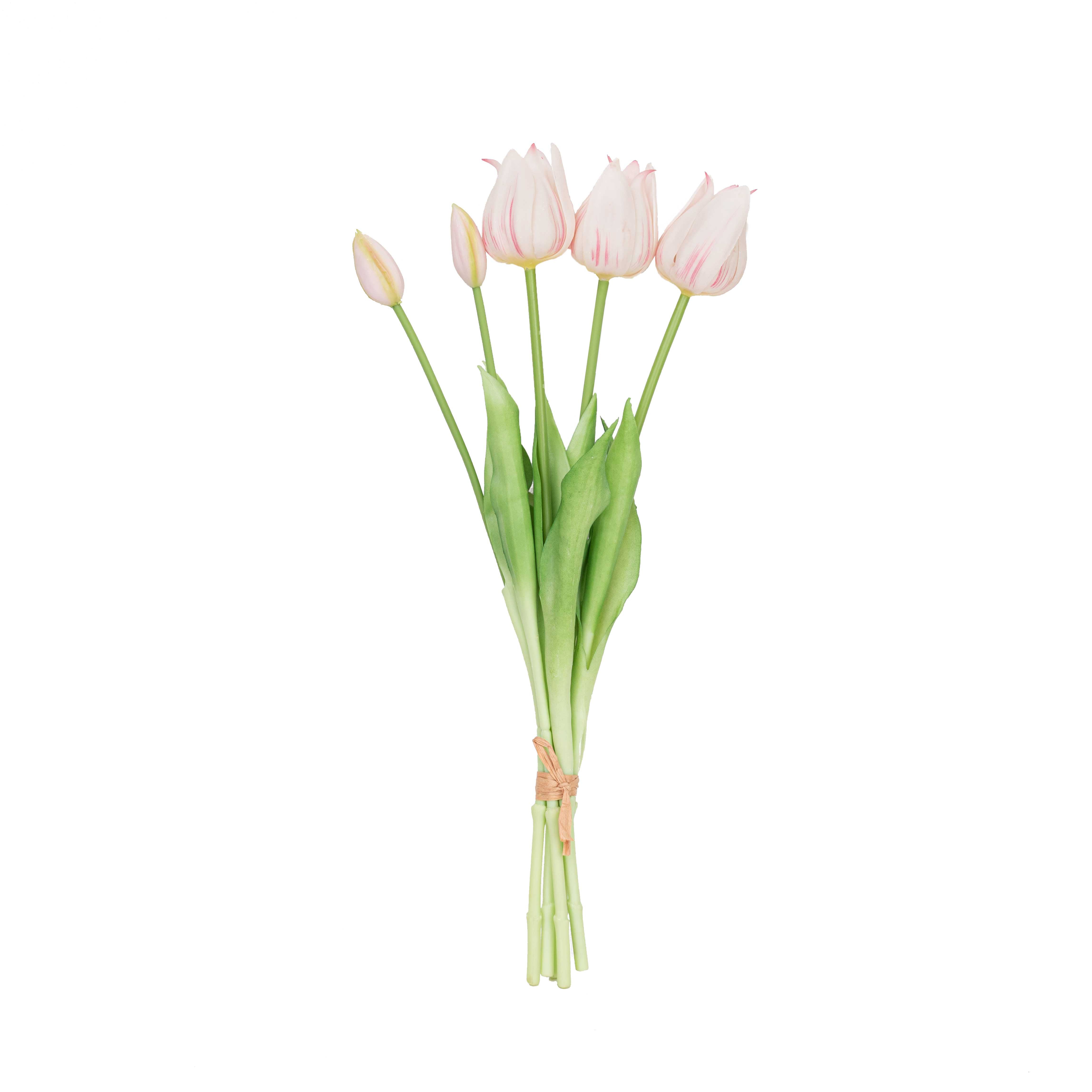 17.5" SOFT TOUCH TULIP BUNDLE X 5