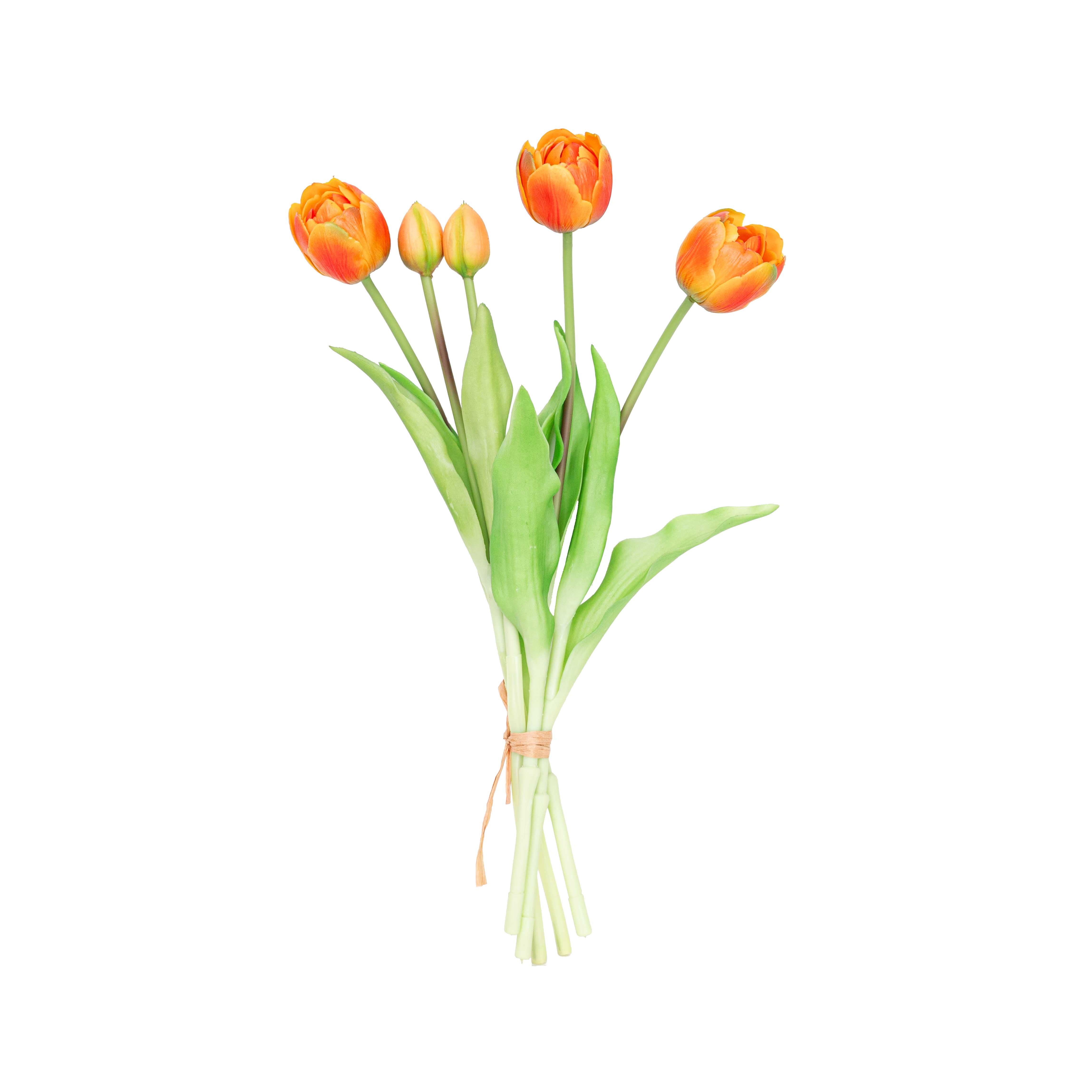 15" SOFT TOUCH DOUBLE LAYER TULIP BUNDLE X 5