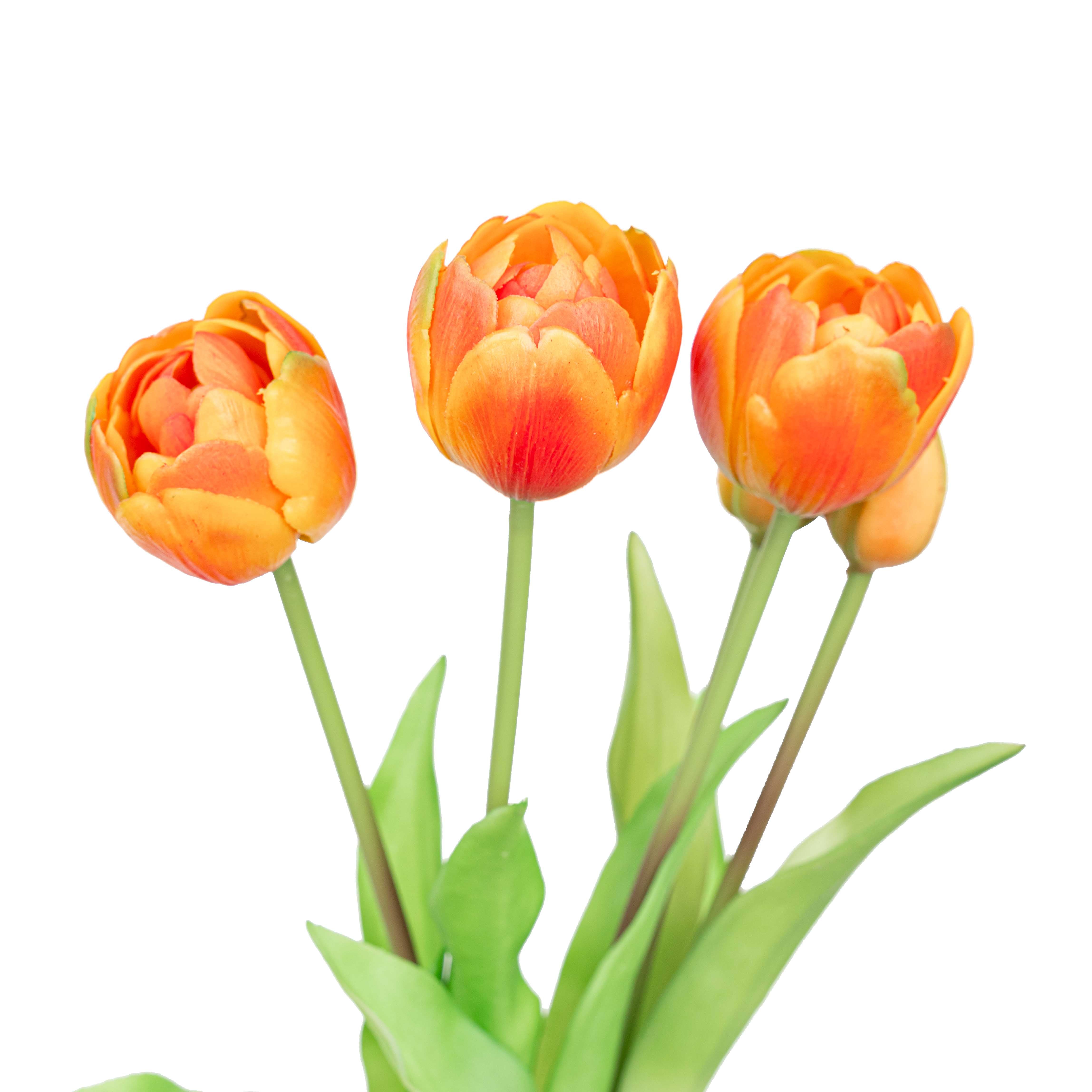 15" SOFT TOUCH DOUBLE LAYER TULIP BUNDLE X 5
