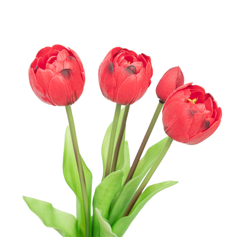 15" SOFT TOUCH DOUBLE LAYER TULIP BUNDLE X 5
