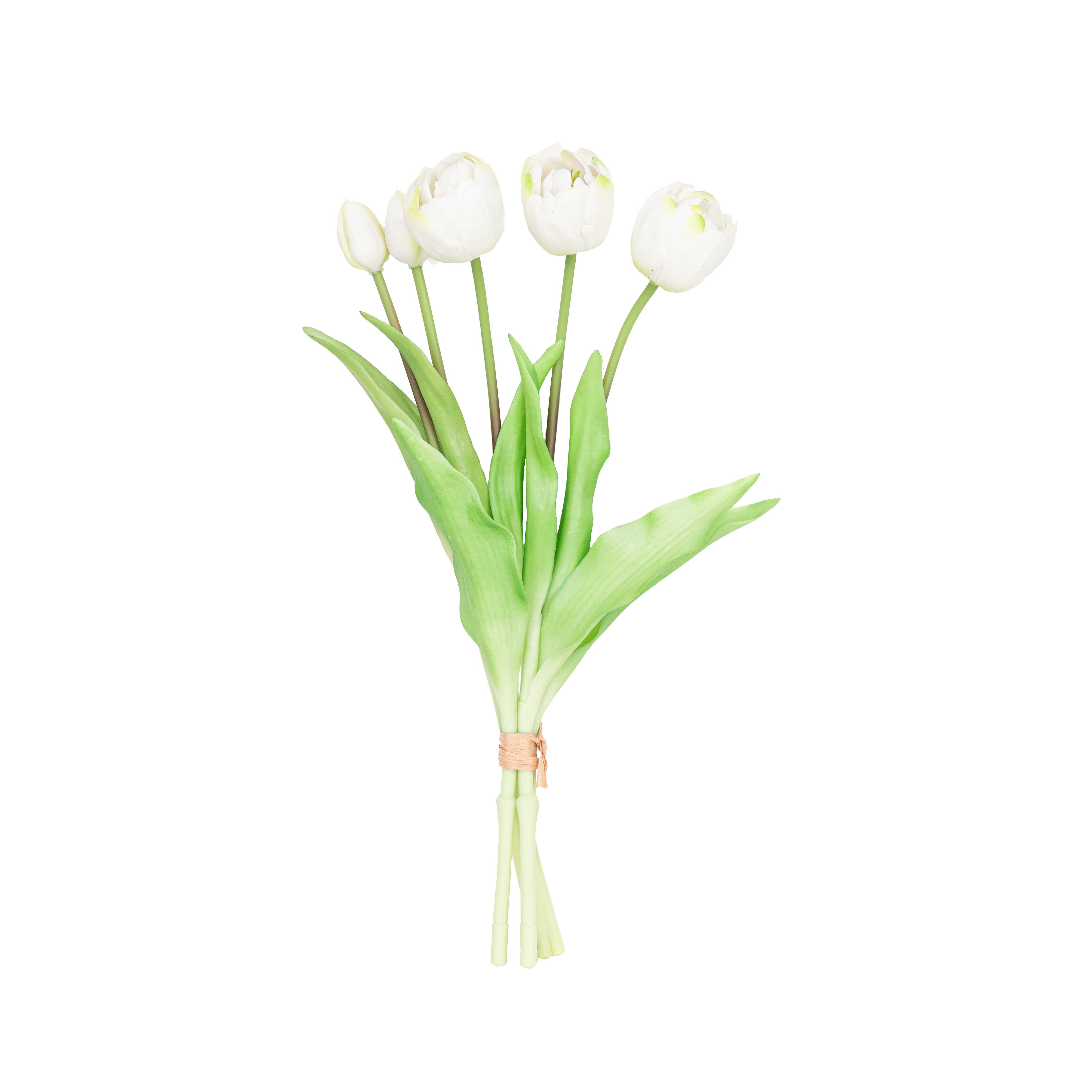 15" SOFT TOUCH DOUBLE LAYER TULIP BUNDLE X 5
