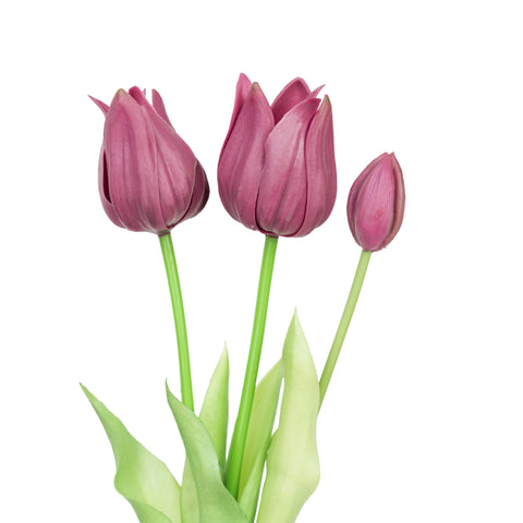 17.5" SOFT TOUCH TULIP BUNDLE X 3