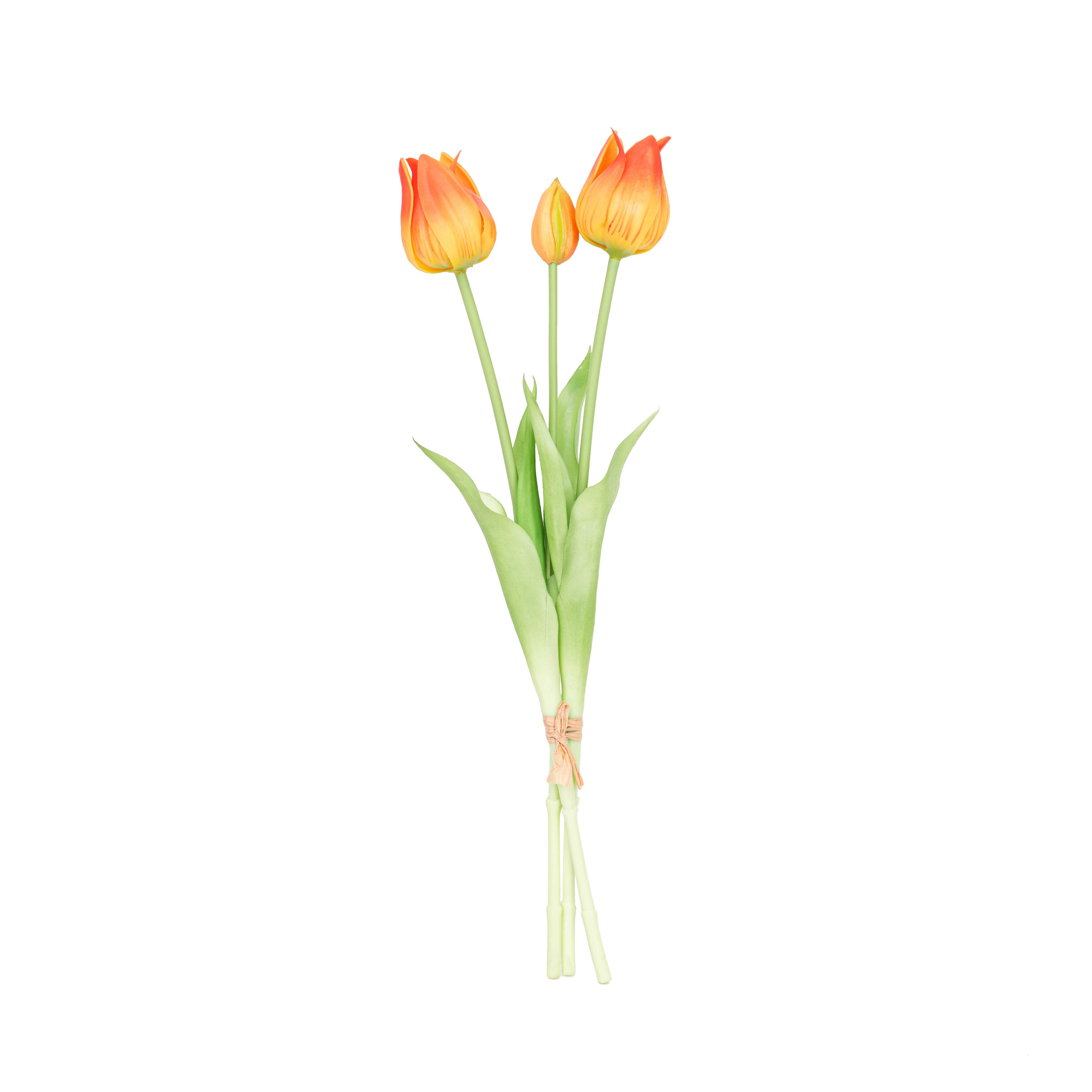 17.5" SOFT TOUCH TULIP BUNDLE X 3