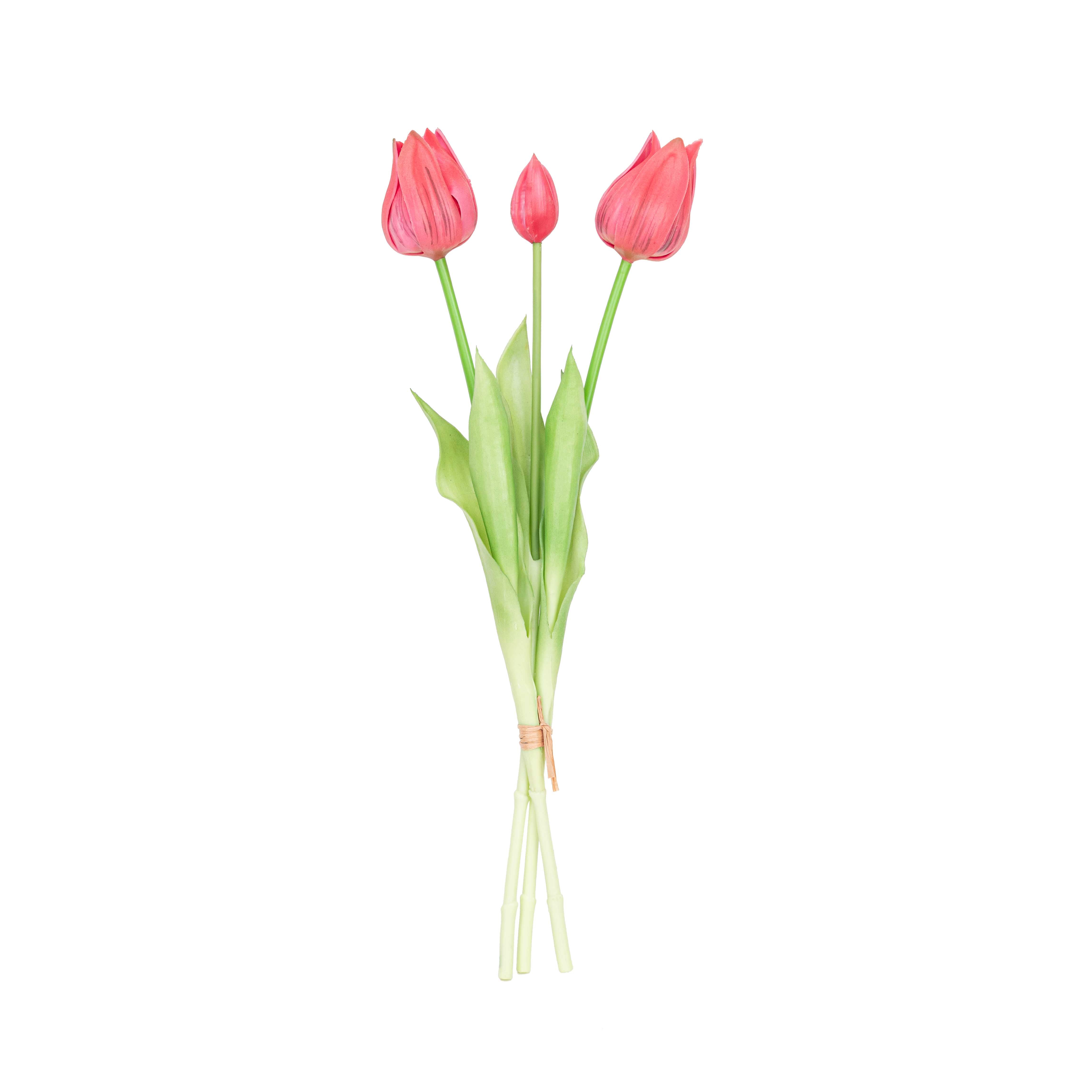 17.5" SOFT TOUCH TULIP BUNDLE X 3