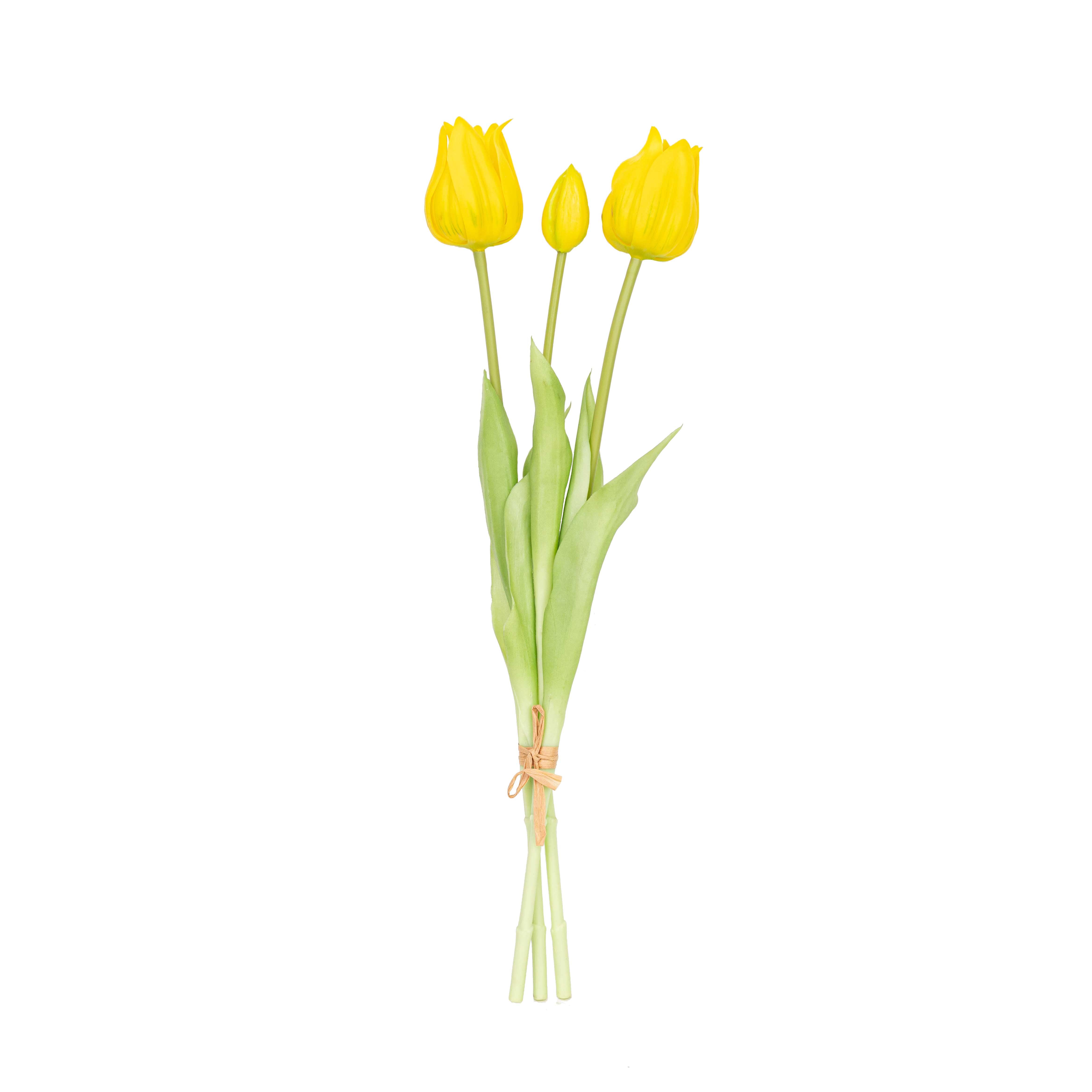 17.5" SOFT TOUCH TULIP BUNDLE X 3