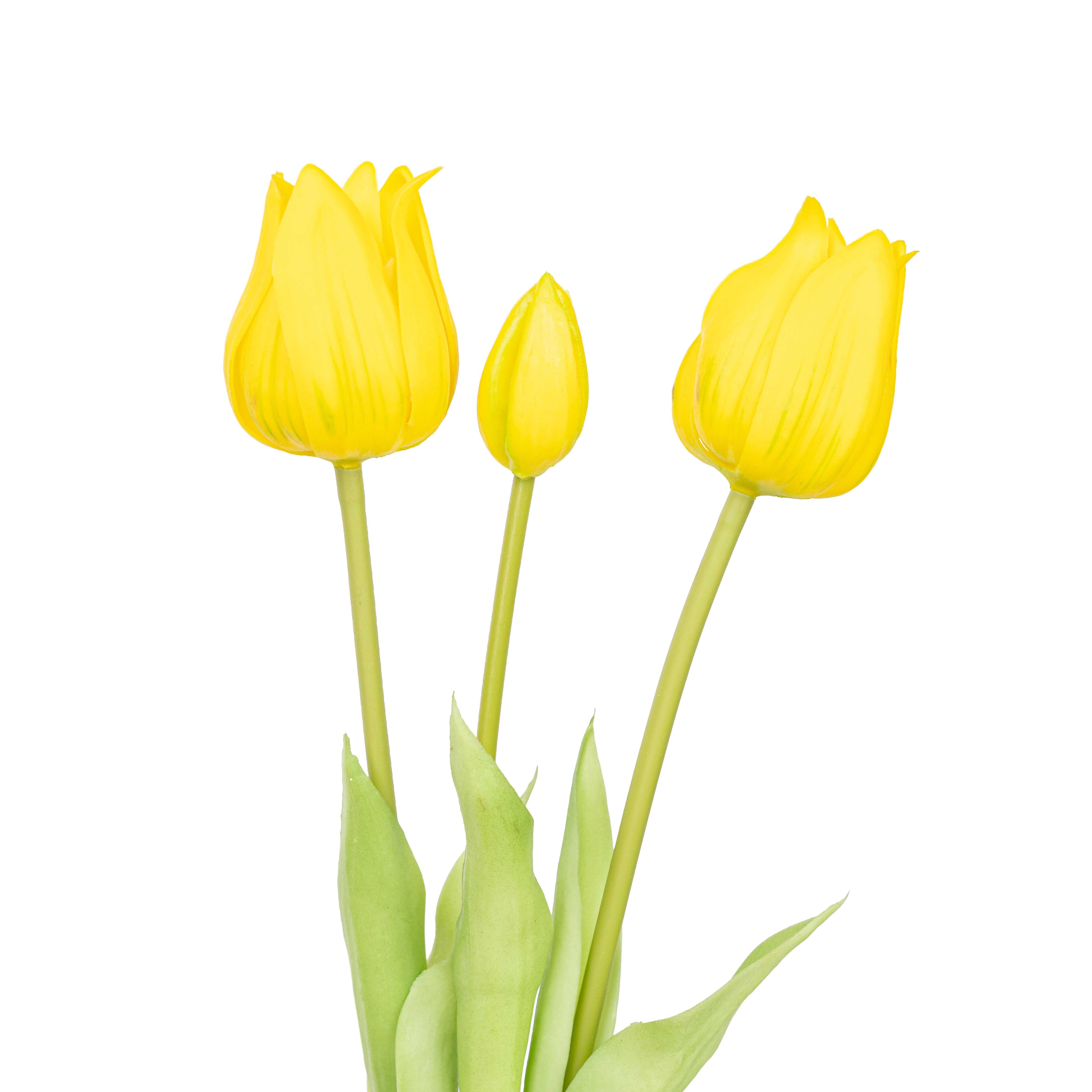 17.5" SOFT TOUCH TULIP BUNDLE X 3