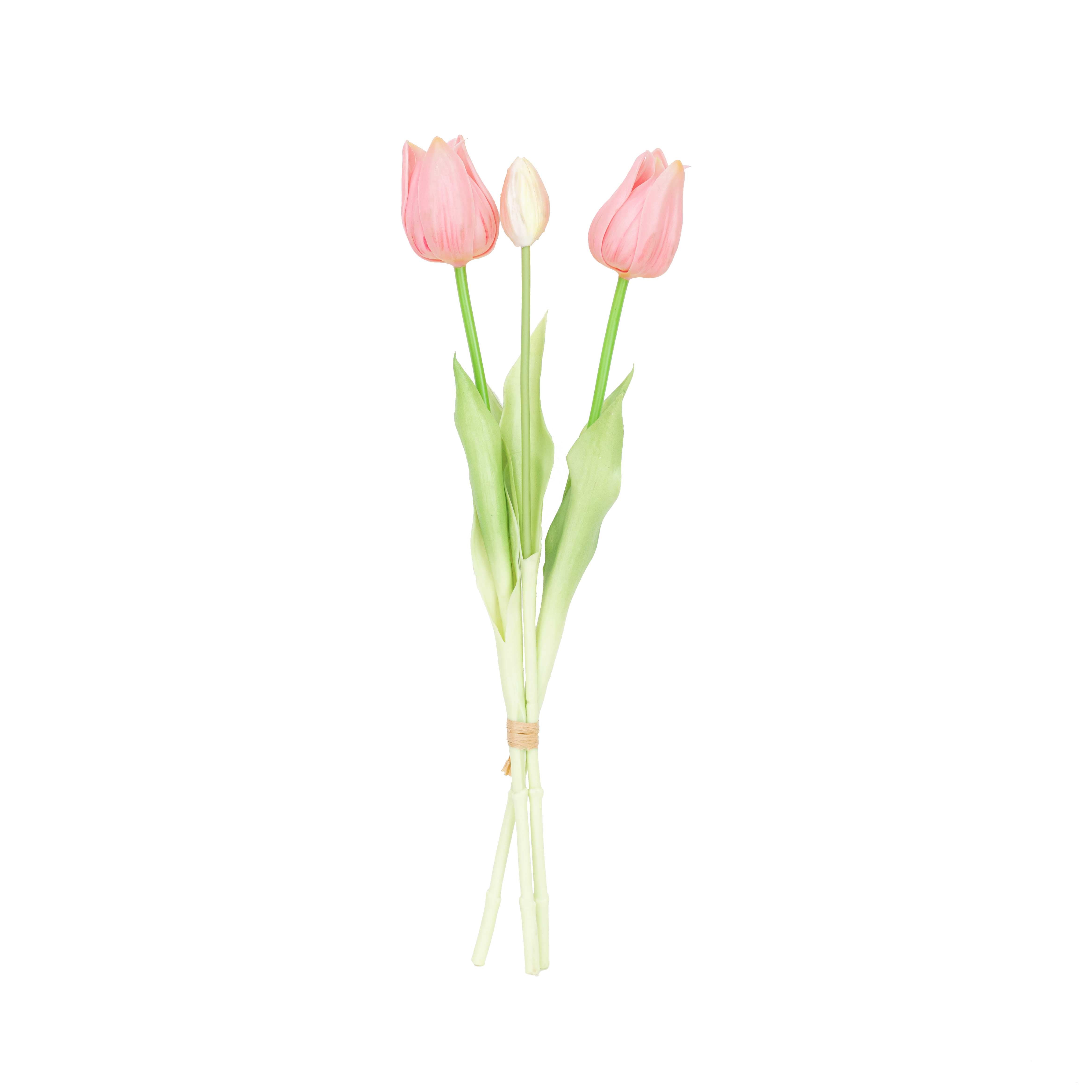 17.5" SOFT TOUCH TULIP BUNDLE X 3
