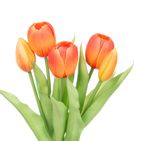 12.5" SOFT TOUCH TULIP BUNDLE X 5