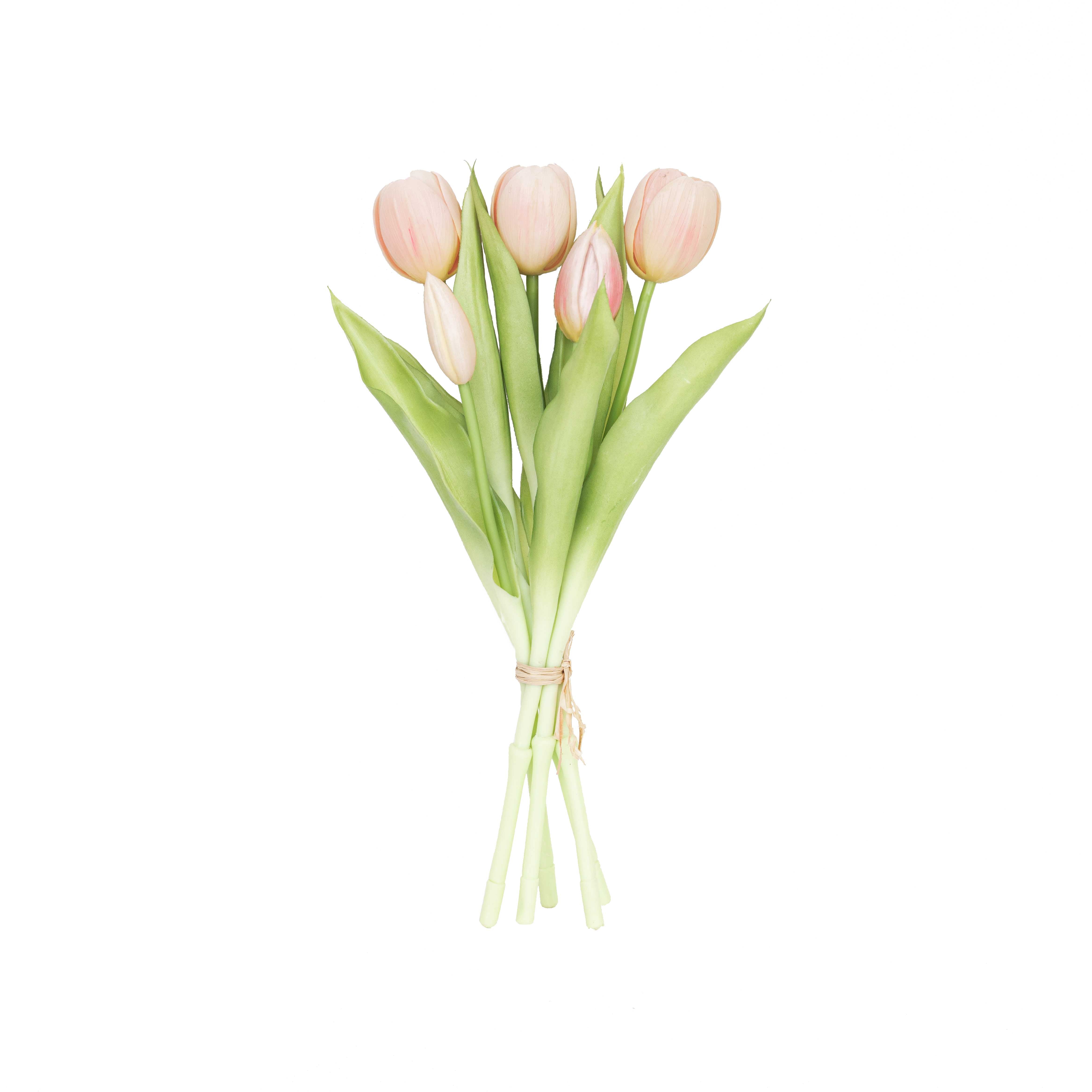 12.5" SOFT TOUCH TULIP BUNDLE X 5