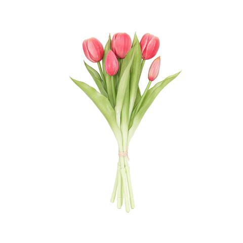 12.5" SOFT TOUCH TULIP BUNDLE X 5